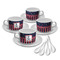 Nautical Anchors & Stripes Tea Cup - Set of 4