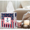 Nautical Anchors & Stripes Tissue Box - LIFESTYLE