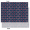 Nautical Anchors & Stripes Tissue Paper - Lightweight - Large - Front & Back
