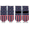Nautical Anchors & Stripes Toddler Ankle Socks - Double Pair - Front and Back - Apvl