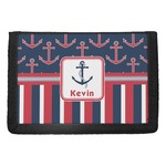 Nautical Anchors & Stripes Trifold Wallet (Personalized)