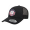 Nautical Anchors & Stripes Trucker Hat - Black (Personalized)