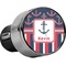 Nautical Anchors & Stripes USB Car Charger - Close Up