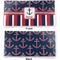 Nautical Anchors & Stripes Vinyl Check Book Cover - Front and Back