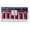 Nautical Anchors & Stripes Vinyl Check Book Cover - Front