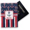 Nautical Anchors & Stripes Vinyl Passport Holder - Front