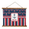 Nautical Anchors & Stripes Wall Hanging Tapestry - Wide (Personalized)