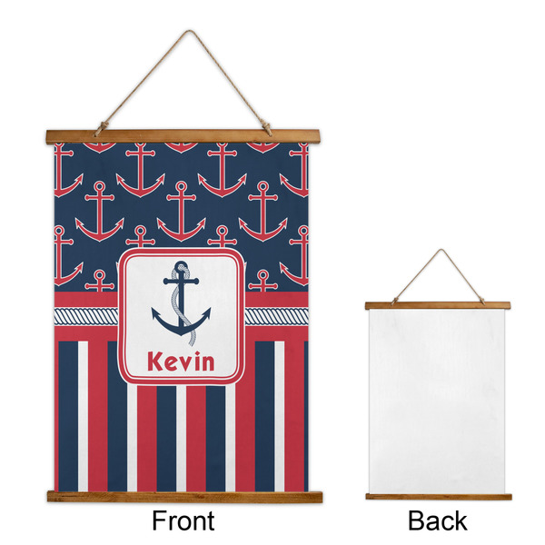 Nautical Anchors & Stripes Wall Hanging Tapestry - Portrait - APPROVAL