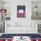 Nautical Anchors & Stripes Wall Hanging Tapestry - Portrait - IN CONTEXT