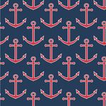 Nautical Anchors & Stripes Wallpaper & Surface Covering (Water Activated 24"x 24" Sample)