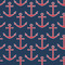 Nautical Anchors & Stripes Wallpaper Square