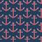 Nautical Anchors & Stripes Wallpaper & Surface Covering (Water Activated 24"x 24" Sample)