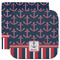 Nautical Anchors & Stripes Washcloth / Face Towels