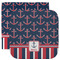 Nautical Anchors & Stripes Facecloth / Wash Cloth (Personalized)