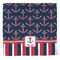 Nautical Anchors & Stripes Washcloth - Front - No Soap