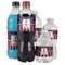 Nautical Anchors & Stripes Water Bottle Label - Multiple Bottle Sizes