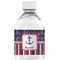 Nautical Anchors & Stripes Water Bottle Label - Single Front
