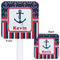 Nautical Anchors & Stripes White Plastic Stir Stick - Double Sided - Approval
