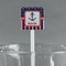 Nautical Anchors & Stripes White Plastic Stir Stick - Square - Main