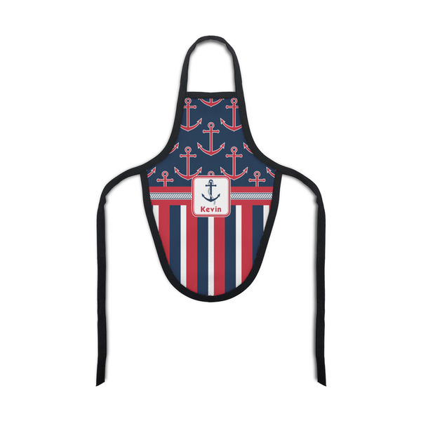 Custom Nautical Anchors & Stripes Bottle Apron (Personalized)