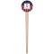 Nautical Anchors & Stripes Wooden 4" Food Pick - Round - Single Pick