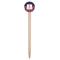 Nautical Anchors & Stripes Wooden 6" Food Pick - Round - Single Pick