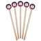 Nautical Anchors & Stripes Wooden 6" Stir Stick - Round - Fan View