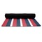 Nautical Anchors & Stripes Yoga Mat Rolled up Black Rubber Backing