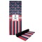 Nautical Anchors & Stripes Yoga Mat with Black Rubber Back Full Print View