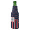 Nautical Anchors & Stripes Zipper Bottle Cooler - ANGLE (bottle)