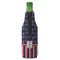 Nautical Anchors & Stripes Zipper Bottle Cooler - BACK (bottle)