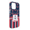 Nautical Anchors & Stripes iPhone Case - Plastic - iPhone 13 Pro Max (Personalized)