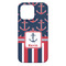 Nautical Anchors & Stripes iPhone 13 Pro Max Case - Back
