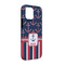 Nautical Anchors & Stripes iPhone Case - Rubber Lined - iPhone 13 Pro (Personalized)