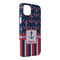 Nautical Anchors & Stripes iPhone Case - Plastic - iPhone 14 Pro Max (Personalized)