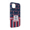 Nautical Anchors & Stripes iPhone Case - Rubber Lined - iPhone 14 Pro (Personalized)