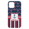 Nautical Anchors & Stripes iPhone 15 Plus Case - Back