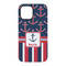 Nautical Anchors & Stripes iPhone 15 Tough Case - Back