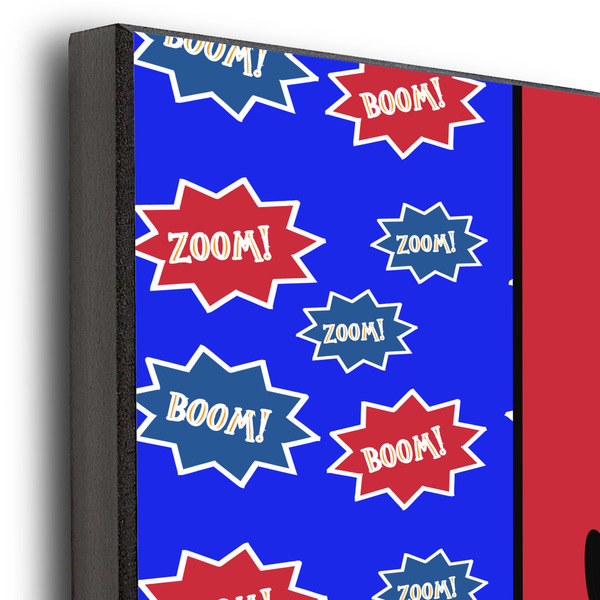 Superhero 11x14 Wood Print - Closeup