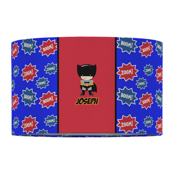 Superhero 12" Drum Lampshade - FRONT (Fabric)