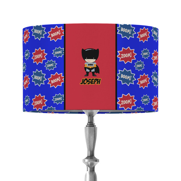 Superhero 12" Drum Lampshade - ON STAND (Fabric)