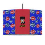 Superhero 12" Drum Pendant Lamp - Fabric (Personalized)