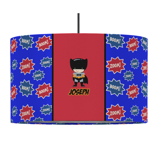 Custom Superhero 12" Drum Pendant Lamp - Fabric (Personalized)