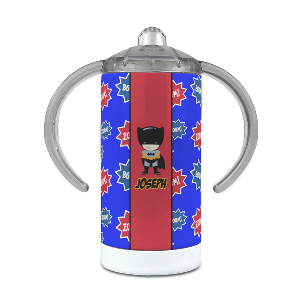 Custom Superhero 12 oz Stainless Steel Sippy Cup (Personalized)