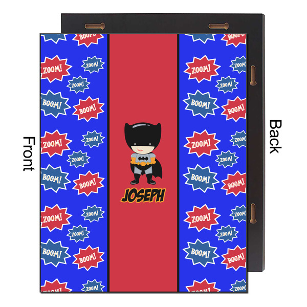 Superhero 16x20 Wood Print - Front & Back View