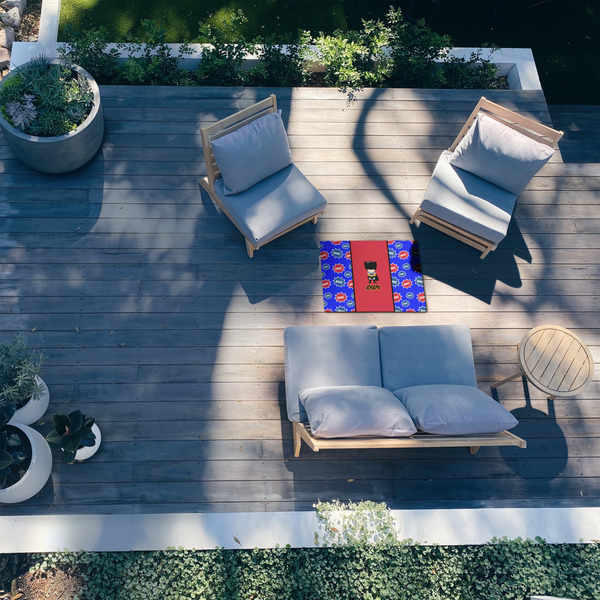 Superhero 2'x3' Patio Rug - In Context