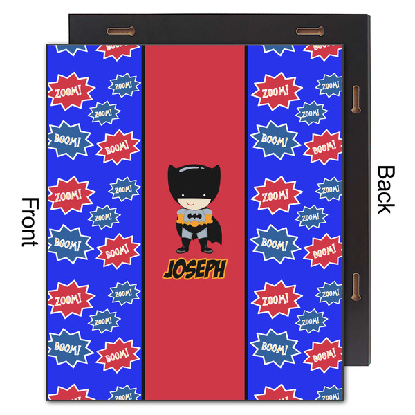 Superhero 20x24 Wood Print - Front & Back View