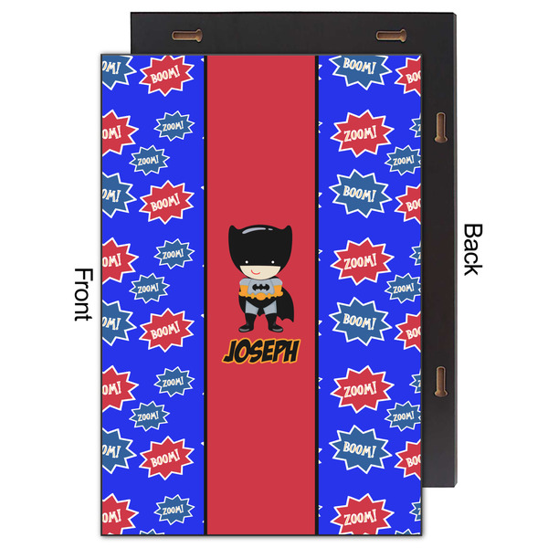 Superhero 20x30 Wood Print - Front & Back View