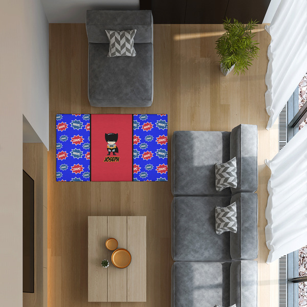 Superhero 3'x5' Indoor Area Rugs - IN CONTEXT
