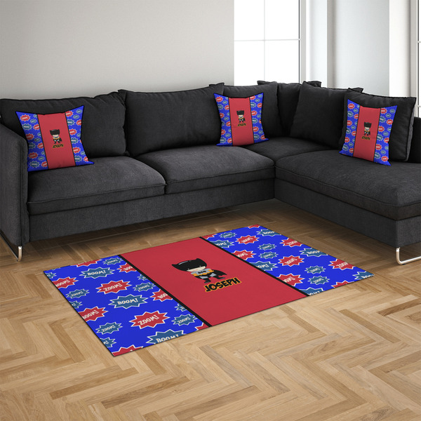 Superhero 4'x6' Indoor Area Rugs - IN CONTEXT